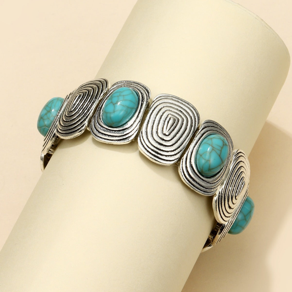 Wholesale Vintage Bohemian Turquoise Ethnic Style Bracelet